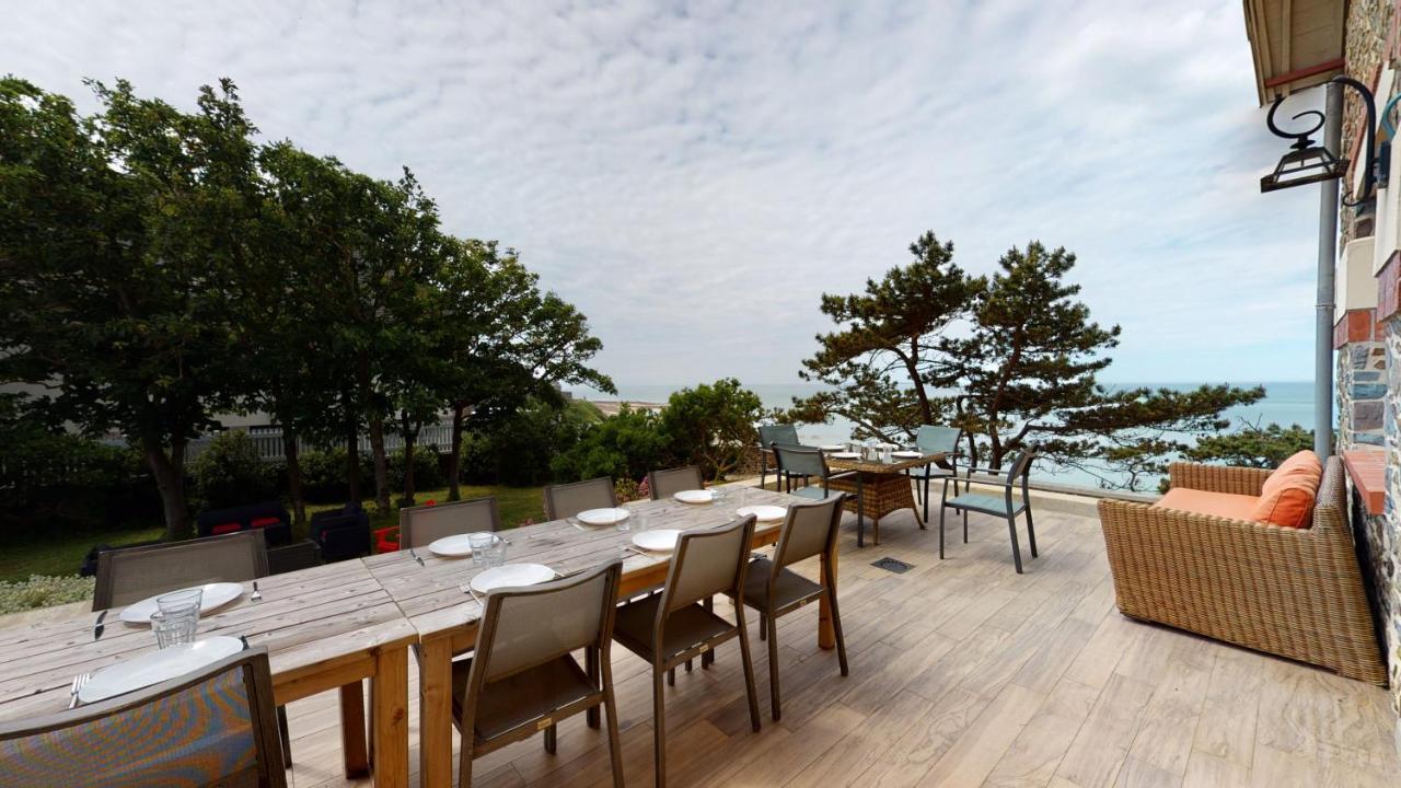 Les Roches Grises, Luxueuse Villa Face Mer, 4Etoiles, Spa Et Jardin Panoramique, Societe La Clef Decamp Granville Eksteriør billede