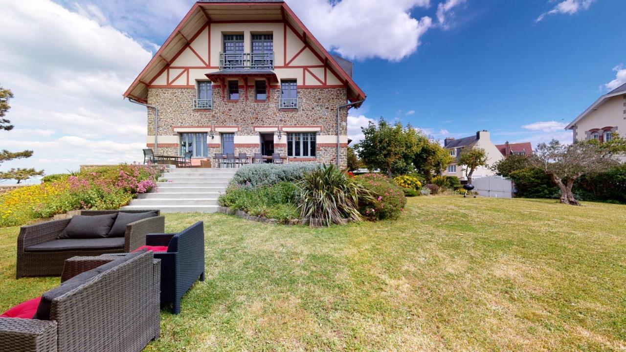 Les Roches Grises, Luxueuse Villa Face Mer, 4Etoiles, Spa Et Jardin Panoramique, Societe La Clef Decamp Granville Eksteriør billede