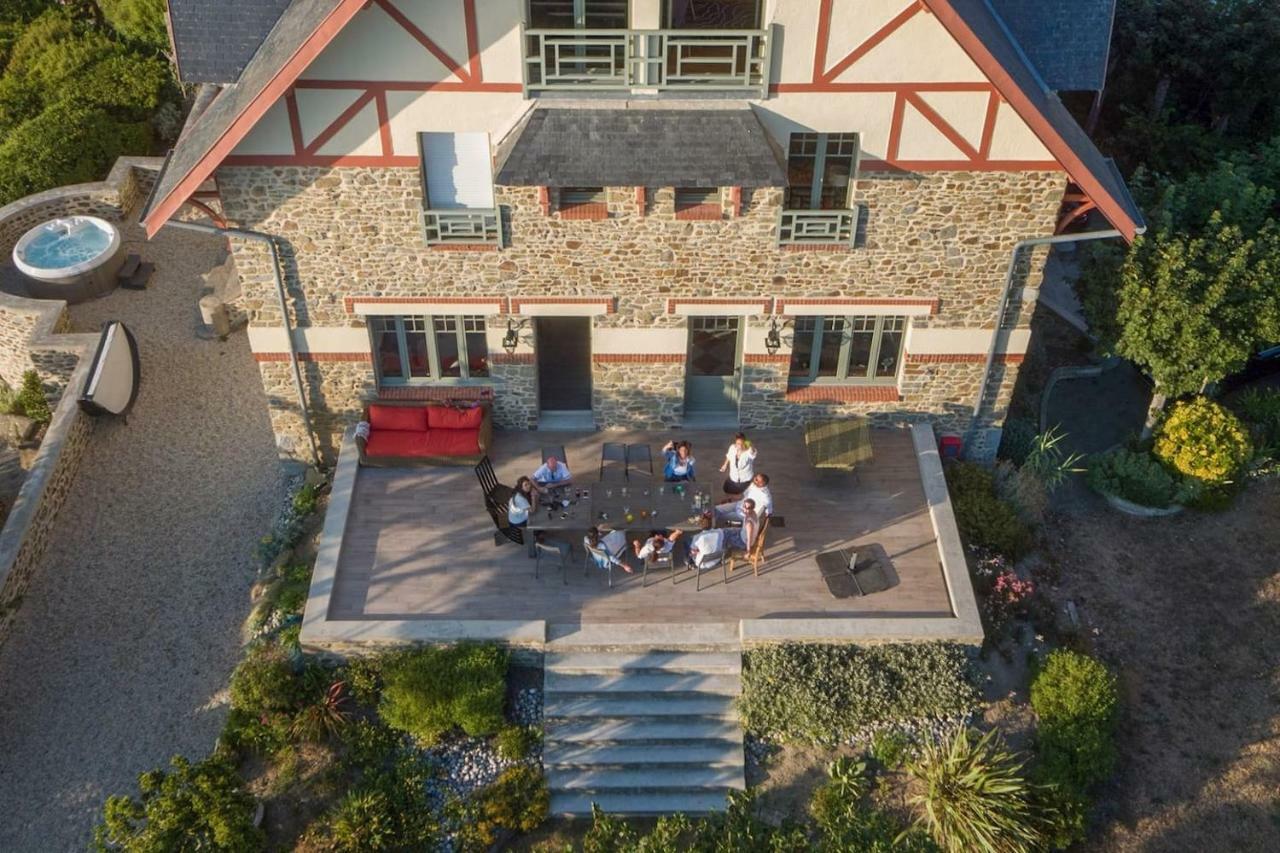 Les Roches Grises, Luxueuse Villa Face Mer, 4Etoiles, Spa Et Jardin Panoramique, Societe La Clef Decamp Granville Eksteriør billede