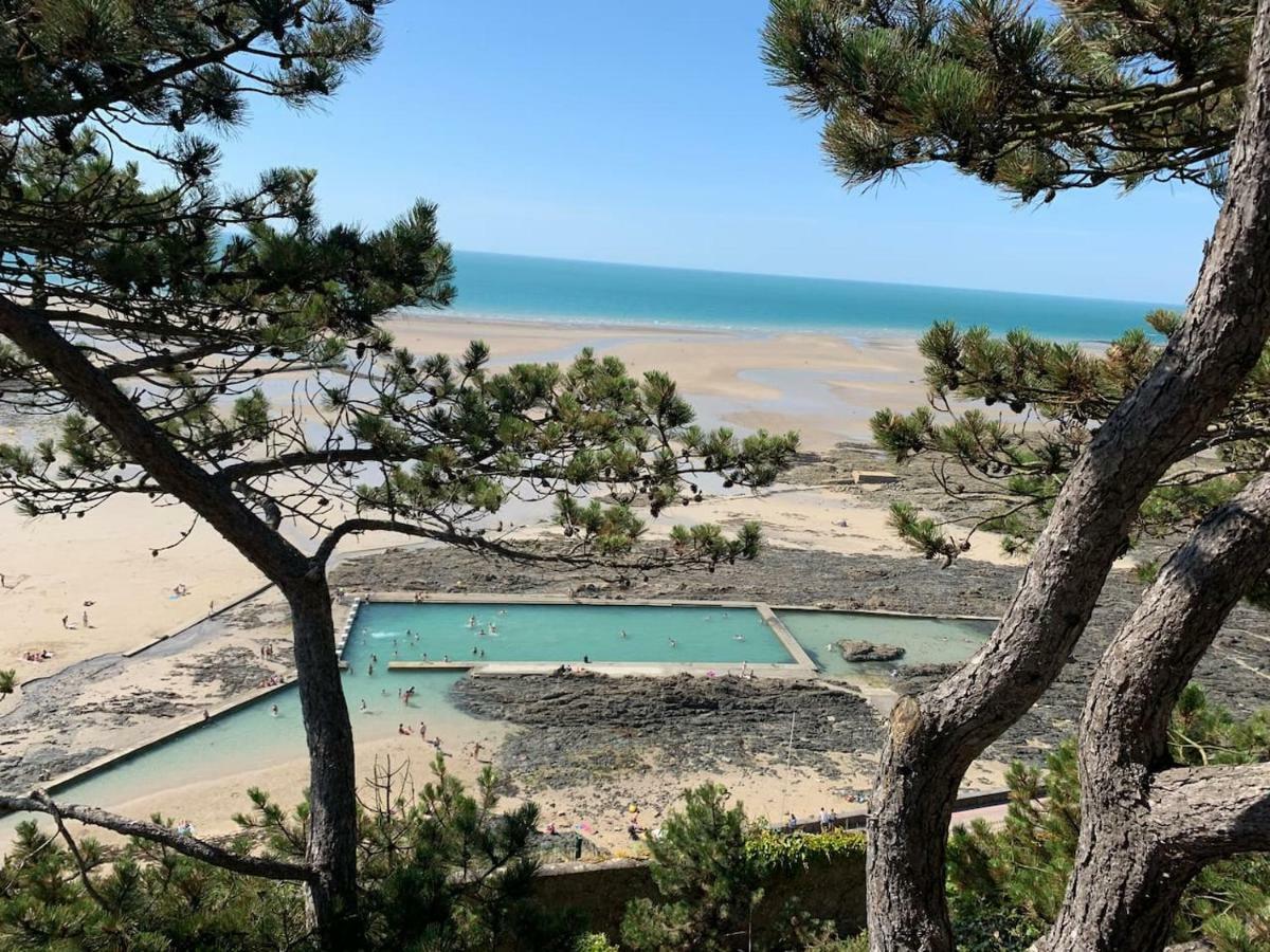 Les Roches Grises, Luxueuse Villa Face Mer, 4Etoiles, Spa Et Jardin Panoramique, Societe La Clef Decamp Granville Eksteriør billede