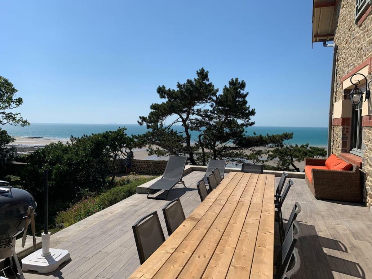 Les Roches Grises, Luxueuse Villa Face Mer, 4Etoiles, Spa Et Jardin Panoramique, Societe La Clef Decamp Granville Eksteriør billede